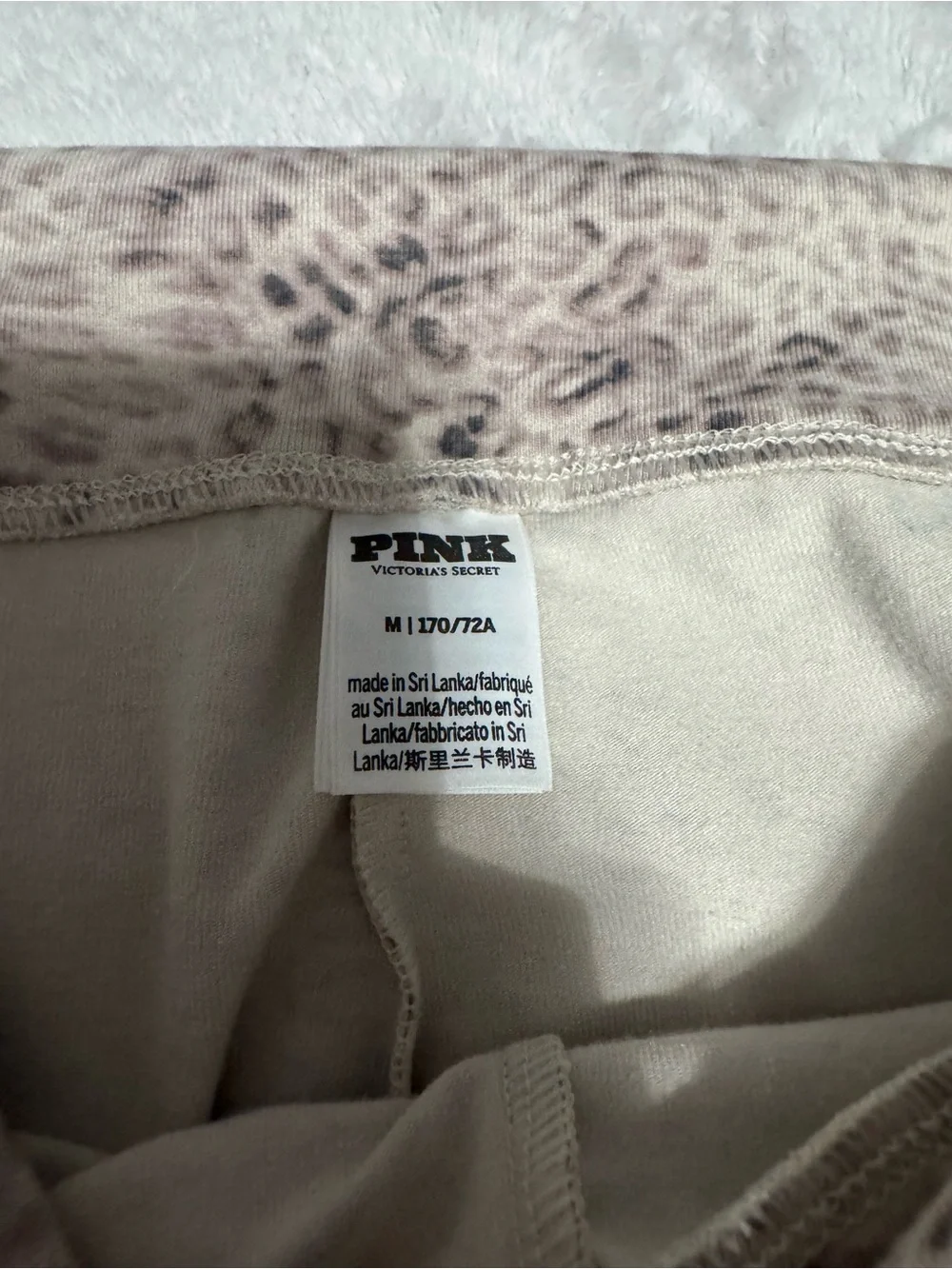 PINK fold over leopard leggings